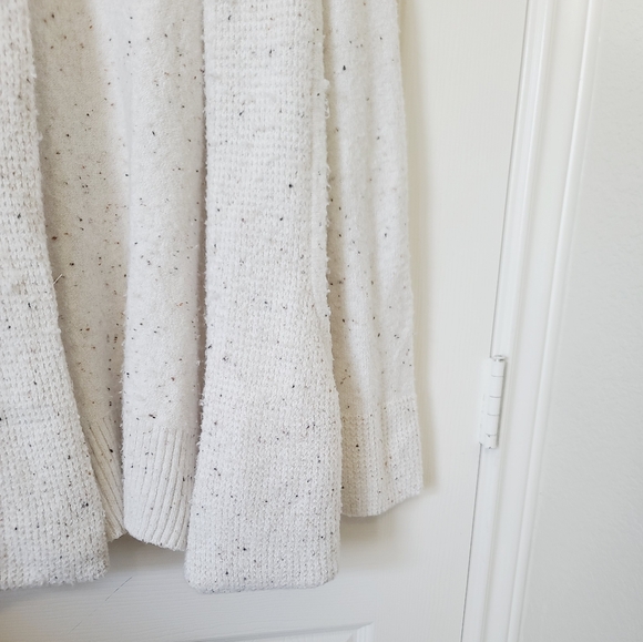 Chloe & Jasmine Cream Marl Open Soft Cozy Cardigan Sweater L - Picture 3 of 9